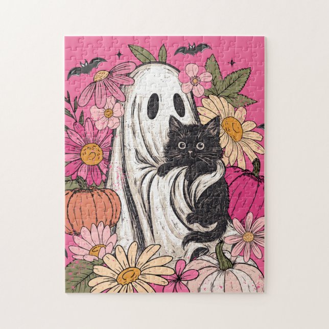 Halloween Ghost Girly Pussel (Vertikal)