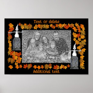 Halloween Ghost Gravsten Skapar ditt eget foto Poster
