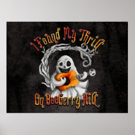 Halloween Ghost Guitar Booberry Backe Poster