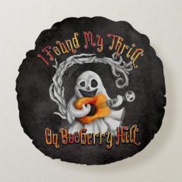 Halloween Ghost Guitar Booberry Hill Rund Kudde