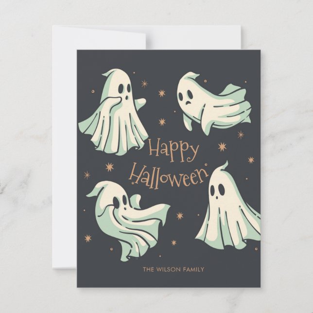 Halloween Ghost Happy halloween Kort (Framsida)