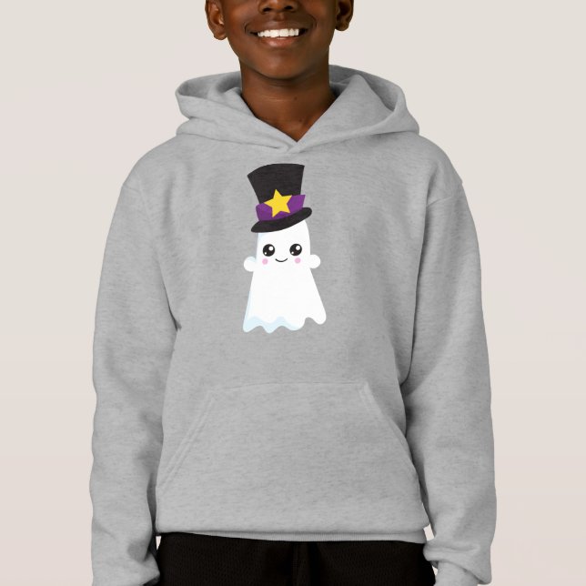 Halloween, Ghost, Hat, Bus eller godis, Boo T Shirt (Framsida)