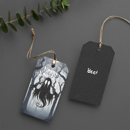 Halloween Ghost Haunted Forest Costume Party Presentetikett