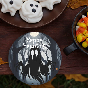Halloween Ghost Haunted Forest Costume Party Underlägg Papper Rund