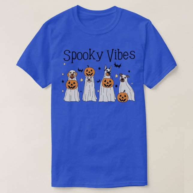 Halloween Ghost Hund Funny T Shirt (Design framsida)