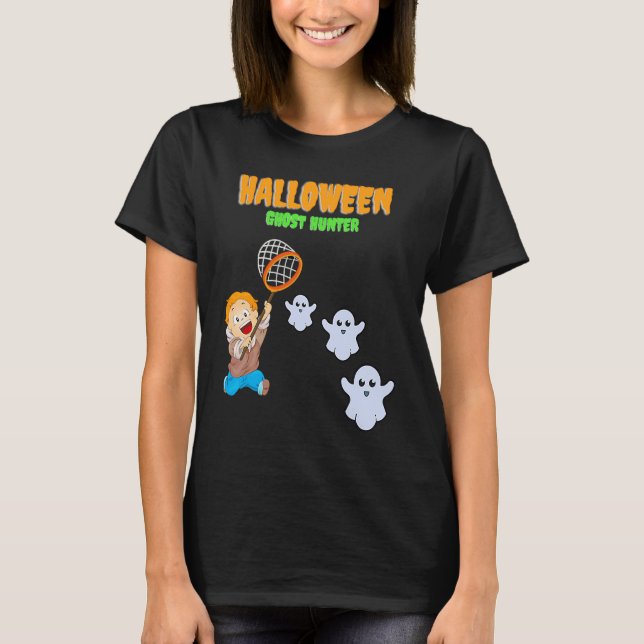 Halloween Ghost Hunter T Shirt (Framsida)