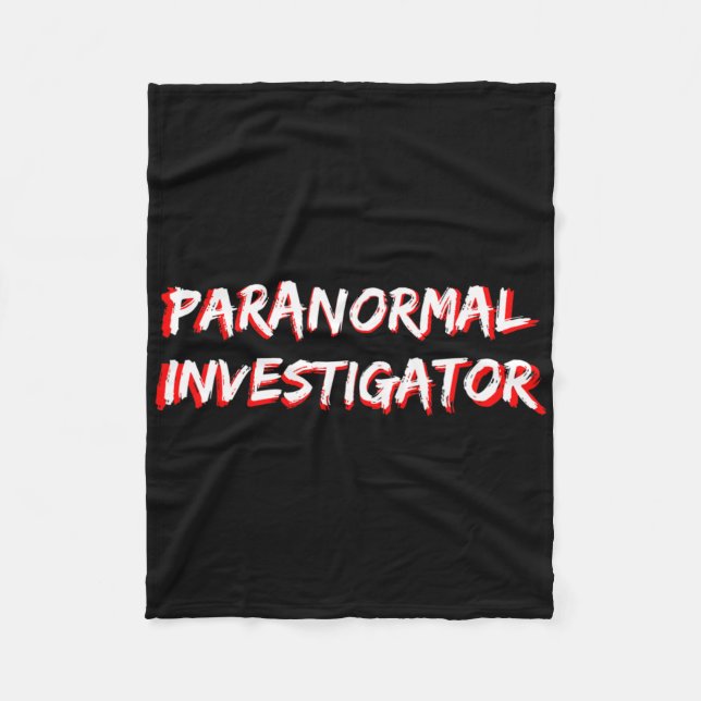 Halloween Ghost Hunting Paranormal Investigator Fleecefilt (Framsidan)