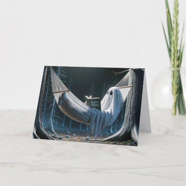 Halloween Ghost i Hammock Kort (Framsida)