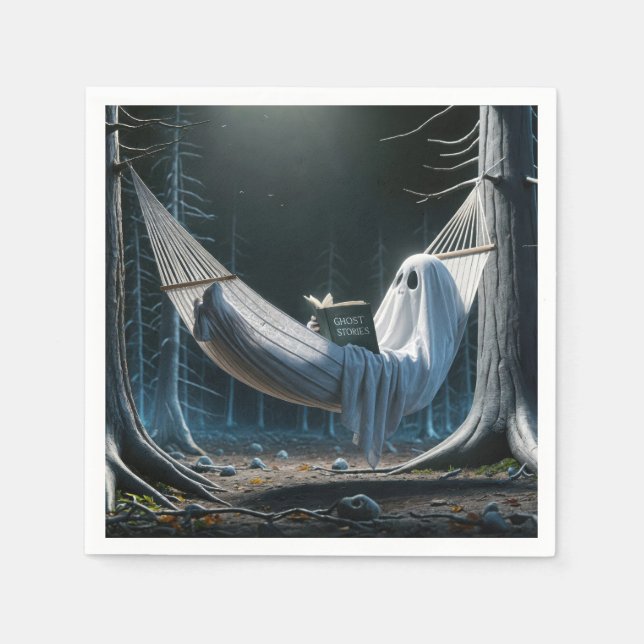 Halloween Ghost i Hammock Pappersservett (Framsidan)
