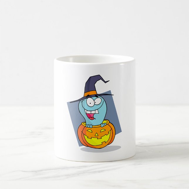 Halloween Ghost i Pumpkin Spooky Witch Kaffemugg (Skapare uppladdad)