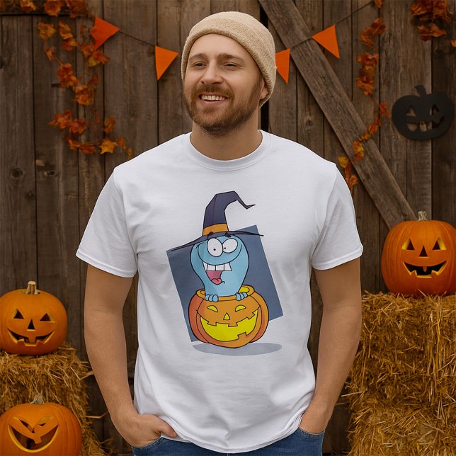 Halloween Ghost i Pumpkin Spooky Witch T Shirt (Skapare uppladdad)