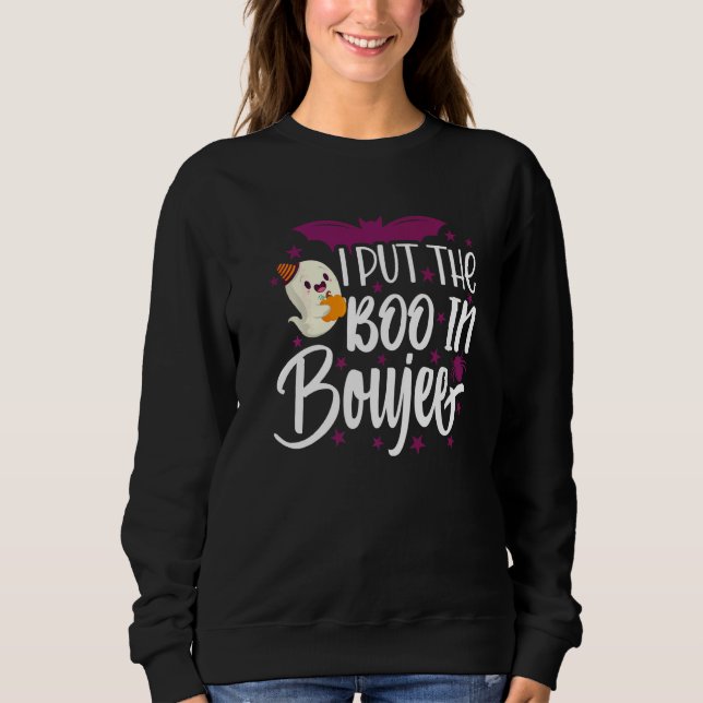 Halloween Ghost I Put The Boo in Boujee  Costume T Shirt (Framsida)