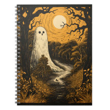 Halloween Ghost i skogen, Creepy White Ghost