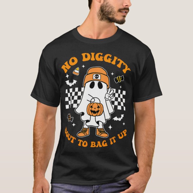 Halloween Ghost, ingen gam-bout för att blåsa upp  T Shirt (Framsida)