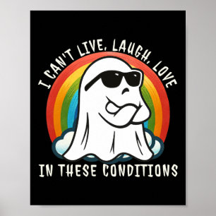 Halloween Ghost, jag kan inte bo Laugh Kärlek i de Poster