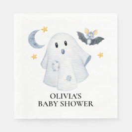 Halloween Ghost Little Boo Baby Shower Pappersservett