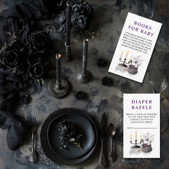 Halloween Ghost Little Boo Bokar för Baby Tilläggskort (A LITTLE BOO IS ALMOST DUE BABY SHOWER ENCLOSURE CARD )