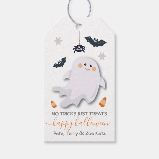 Halloween Ghost Little Boo Gift-Märkre Presentetikett (Framsidan)