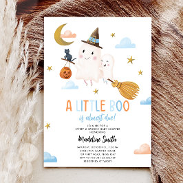 Halloween Ghost Little Boo Spooky Boy Shower Inbjudningar
