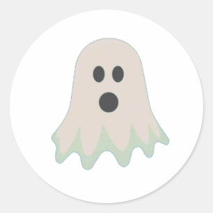Halloween Ghost med Namn Runt Klistermärke