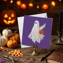 Halloween-ghost med pumpa-sockerhink