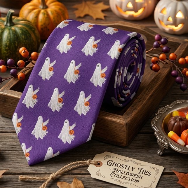 Halloween-ghost med pumpa-sockerhink slips (Skapare uppladdad)