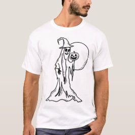 Halloween Ghost med Pumpkin T Shirt