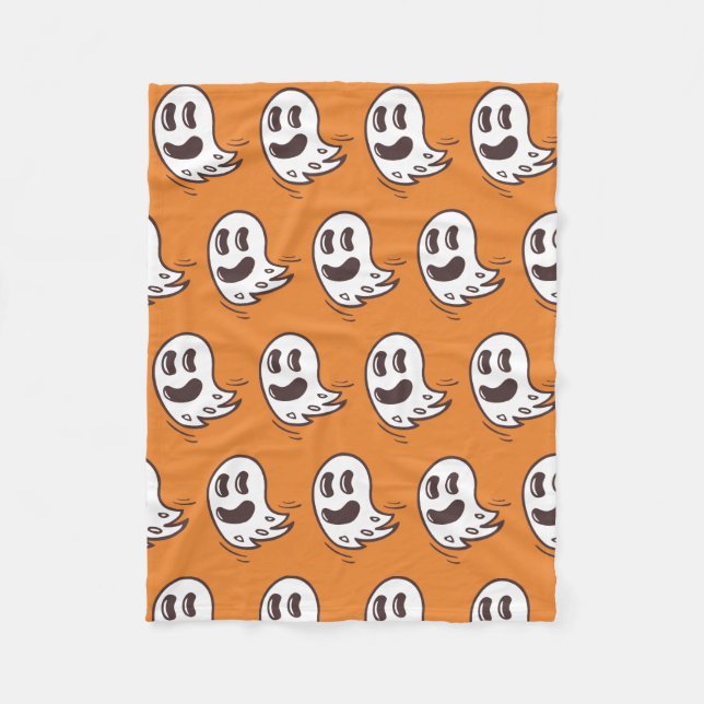 Halloween Ghost Mönster Blanket Fleecefilt (Framsidan)