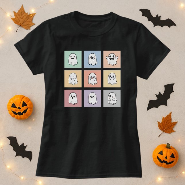 Halloween Ghost Mood Shirt, Grid of Ghost Mood T Shirt (Skapare uppladdad)