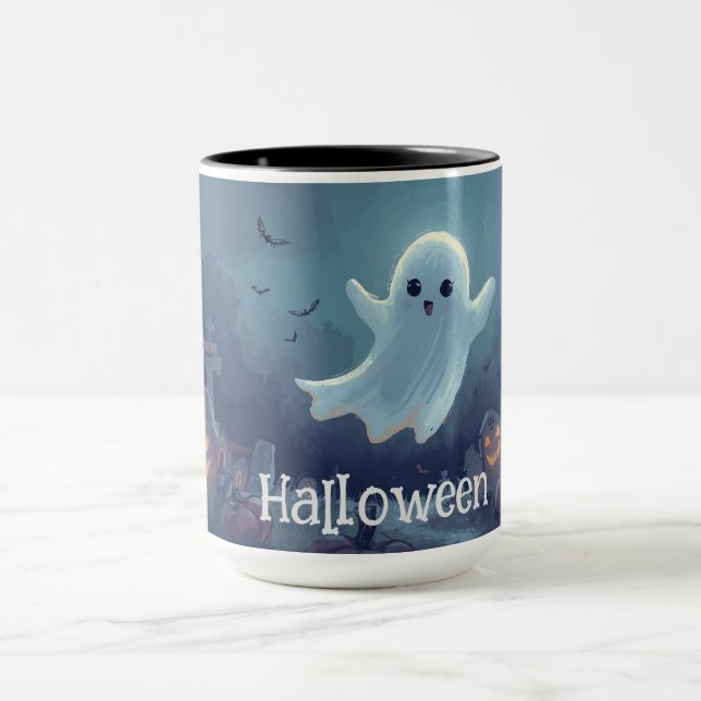 Halloween Ghost Mugg | Spooky Coffee Kopp | (Center)