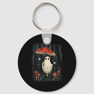 Halloween Ghost Mushroom Spooky Season Cottagecore Nyckelring