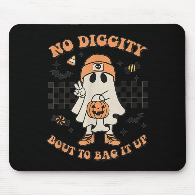 Halloween Ghost No Diggity Bout to Bag it Up Toddl Musmatta (Framsidan)