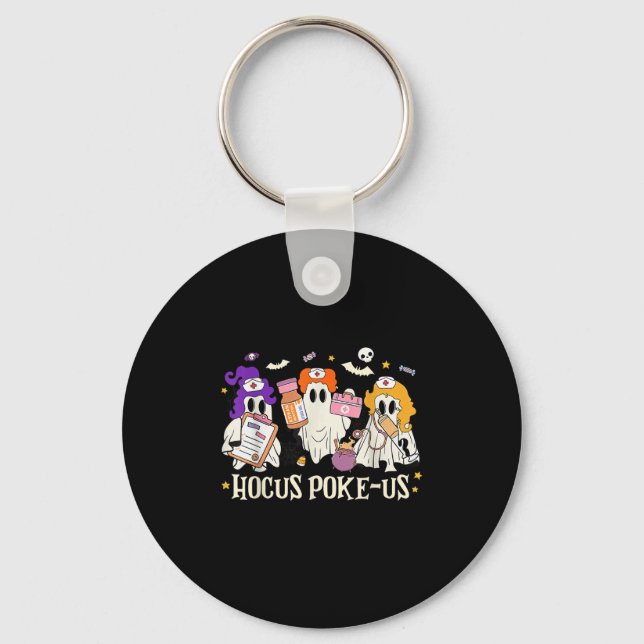 Halloween Ghost Nurse Hocus Ke Us Costume Scrub To Nyckelring (Framsida)