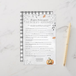 Halloween Ghost Nursery Rhyme Baby Shower-spel