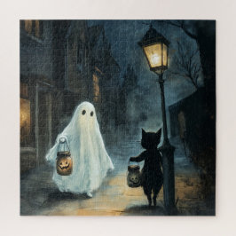 Halloween Ghost och Cat-räknare Pussel