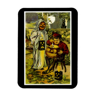 Halloween Ghost och Jack-o-Lantern Magnet