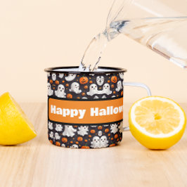 Halloween Ghost och Pumpkin Coffee Mugg