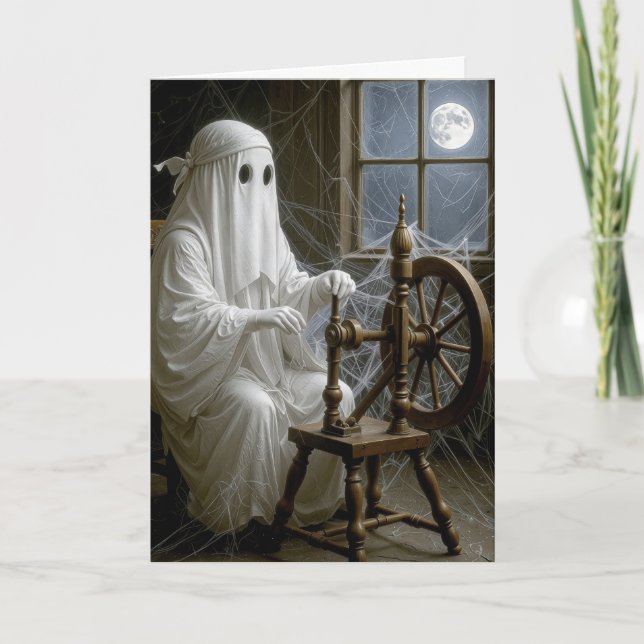 Halloween Ghost på spinninghjul Kort (Framsida)