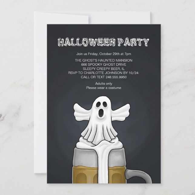 Halloween Ghost Party Inbjudningar (Framsida)