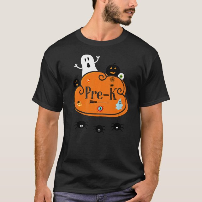 Halloween Ghost Pre K T Shirt (Framsida)