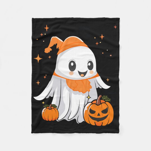Halloween Ghost Pumpkin for Women Manar Kids Boys  Fleecefilt (Framsidan)
