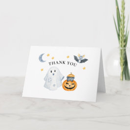 Halloween Ghost Pumpkin Little Boo Baby Shower Kort