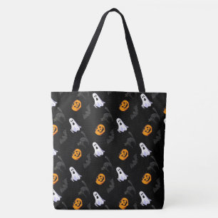 Halloween Ghost, Pumpkins och Svarta katter Tygkasse