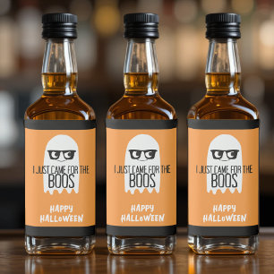 Halloween-ghost Pun jag kom precis för Boos Spritflaskor Etikett