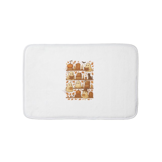 Halloween Ghost Reading Bokar Älskare Badrumsmatta (Framsidan)