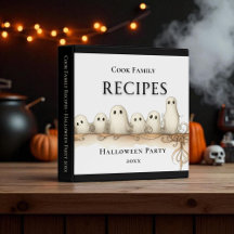 Halloween Ghost Recipe Binder - Anpassade