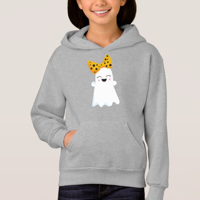 Halloween, Ghost, Ribbon, Bow, Boo, Bus eller godi T Shirt (Framsida)