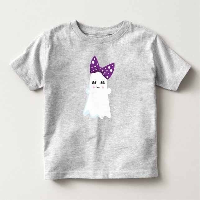 Halloween, Ghost, Ribbon, Bow, Bus eller godis, Bo T Shirt (Framsida)