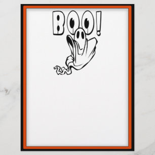 Halloween Ghost säger "BOO"! Reklamblad