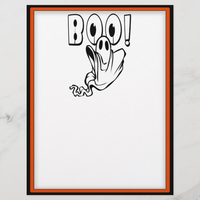 Halloween Ghost säger "BOO"! Reklamblad (Framsidan)